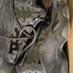 Air Jordan Black Patent and Suede Sneakers 6Y